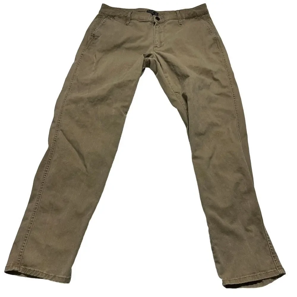 Abercrombie Fitch Jeans Women Size 29 Tan Beige Brown Minimalist Preppy Cotton